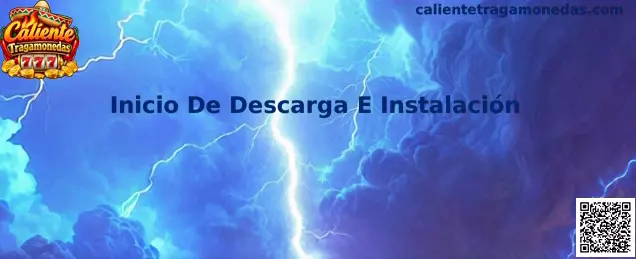 Guía visual del inicio de descarga e instalación de Caliente Tragamonedas en un celular